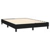 vidaXL Boxspring met matras en LED stof zwart 140x190 cm