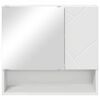 vidaXL Spiegelkast Wandgemonteerd Wit 59 x 17 x 55 cm Bewerkt hout