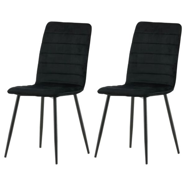 Venture Home Eetkamerstoelen 2 st Windu fluweel zwart