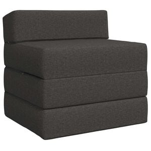 vidaXL Vouwbare Bankbed Donkergrijs 200 x 70 x 15 cm Stof