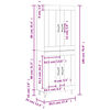 vidaXL Hoge kast 69,5x34x180 cm bewerkt hout wit