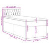 vidaXL Boxspring met matras stof donkerbruin 80x200 cm