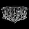 vidaXL Plafondlamp met kristallen kralen rond 4xG9 zilverkleurig