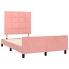 vidaXL Bedframe zonder matras 120x190 cm fluweel roze