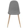 vidaXL Eetkamerstoelen 4 st stof lichtgrijs