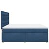vidaXL Boxspring met matras stof blauw 180x200 cm