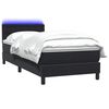 vidaXL Boxspring met matras en LED fluweel zwart 100x220 cm