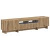 vidaXL 5-delige LED TV-kast Artisanaal eiken Bewerkt hout