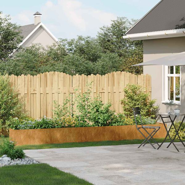 vidaXL Plantenbak roestig 360x40x40 cm weervast staal