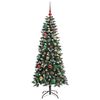 vidaXL Kunstkerstboom Groen 66 x 66 x 150 cm PVC en Plastic en Staal