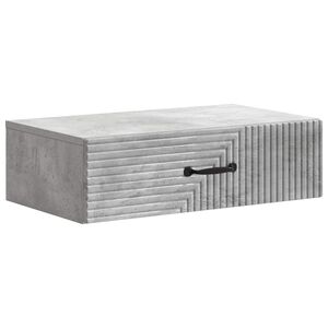 vidaXL Wandmontage Zijtafel Betongrijs 59 x 34,5 x 17 cm Bewerkt hout