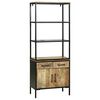 vidaXL Hoge kast met lade Bruin 70 x 35 x 180 cm Massief Mango Hout