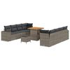 vidaXL Tuin Sofa Set Grijs poly rattan