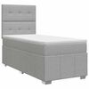 vidaXL Boxspringbed met matras Lichtgrijs 90 x 200 cm Stof