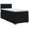 vidaXL Boxspringbed met matras met hoofdeinde Zwart 90 x 190 cm Stof