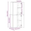 vidaXL Hoge kast Oudhout 70 x 33.5 x 180 cm Bewerkt hout