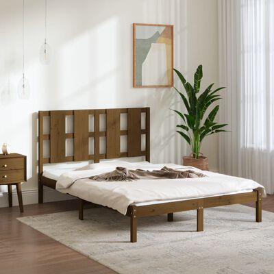 vidaXL Bedframe massief grenenhout honingbruin 120x200 cm