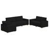 vidaXL Bank 3 pcs Zwart 220 x 80 x 84 cm Linnen-mix stof