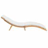 vidaXL Tuininfurniture Sunlounger met kussen Bruin 198 x 55 x 58,5 cm