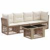 vidaXL Tuinbankenset 5 st Beige poly rattan