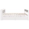 vidaXL Bedframe zonder matras massief grenenhout wit 135x190 cm