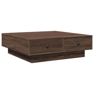 vidaXL Salontafel 90x90x28 cm bewerkt hout bruin eikenkleur