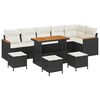 vidaXL Tuin Sofa Set 10 st 6-Aantal zitplaatsen Zwart Poly riet