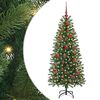 vidaXL Kunstkerstboom met 150 LED met standaard Groen 150 cm PE en PVC