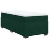 vidaXL Boxspring met matras fluweel donkergroen 100x200 cm