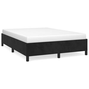 vidaXL Bedframe zonder matras 140x190 cm fluweel zwart
