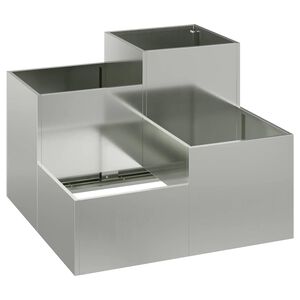 vidaXL Plantenbak Zilver 100 x 100 x 60 cm Gegalvaniseerd staal
