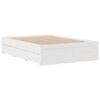 vidaXL Bedframe zonder matras met lades grenenhout wit 140x190 cm