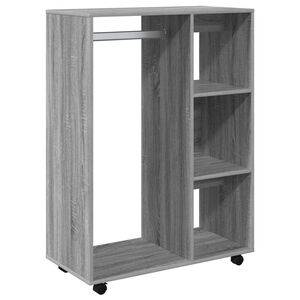 vidaXL Kledingkast 80x40x110 cm bewerkt hout grijs sonoma eikenkleurig