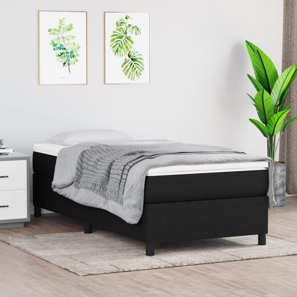 vidaXL Boxspring bed 80x200 cm stof zwart
