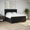 vidaXL Boxspring met matras stof zwart 180x200 cm