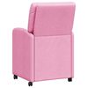 vidaXL Dining Stoelen met Wielen 2 pcs Roze 57 x 67 x 95 cm Stof