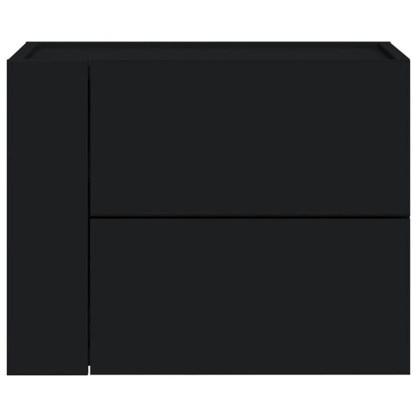 vidaXL Nachtkastje wandgemonteerd 45x30x35 cm zwart
