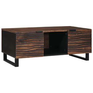 vidaXL Salontafel Bruin en zwart 100 x 54 x 40 cm Massief acaciahout