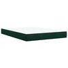 vidaXL Boxspring met matras fluweel donkergroen 160x200 cm