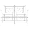 vidaXL Bedframe met hoofd- en voeteneinde metaal wit 120 x 190 cm