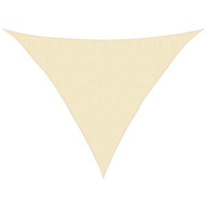 vidaXL Zonnezeil 160 g/m&sup2; 3,5x3,5x4,9 m HDPE cr&egrave;mekleurig