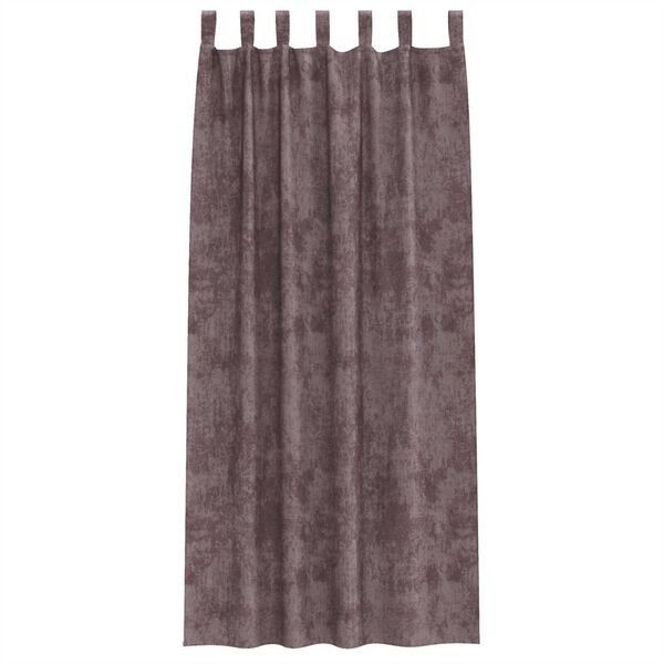 vidaXL Velvet Gordijnen met gordijnen 2 pcs Bruin 260 x 140 cm Fluweel