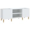 vidaXL Platenkast 121x38x48 cm bewerkt hout wit