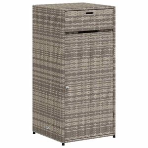 vidaXL Tuinkast 55x55x111 cm poly rattan grijs