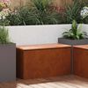 vidaXL Tuinbank Roestig 80 x 40 x 43 cm Cortenstaal