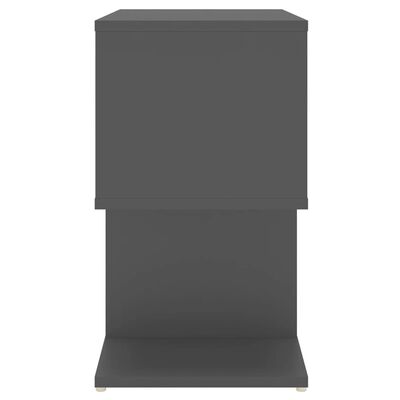 vidaXL Nachtkastje 50x30x51,5 cm bewerkt hout grijs