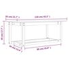 vidaXL Salontafel 110x55x45 cm massief grenenhout honingbruin