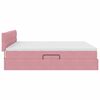 vidaXL Opslag bed met matras met hoofdeinde Roze 100 x 200 cm