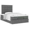 vidaXL Ottoman bed met matras 120x200cm stof donkergrijs