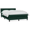 vidaXL Boxspring met matras fluweel donkergroen 160x220 cm
